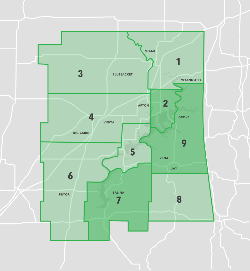 2025 District Map 2, 7, and 9